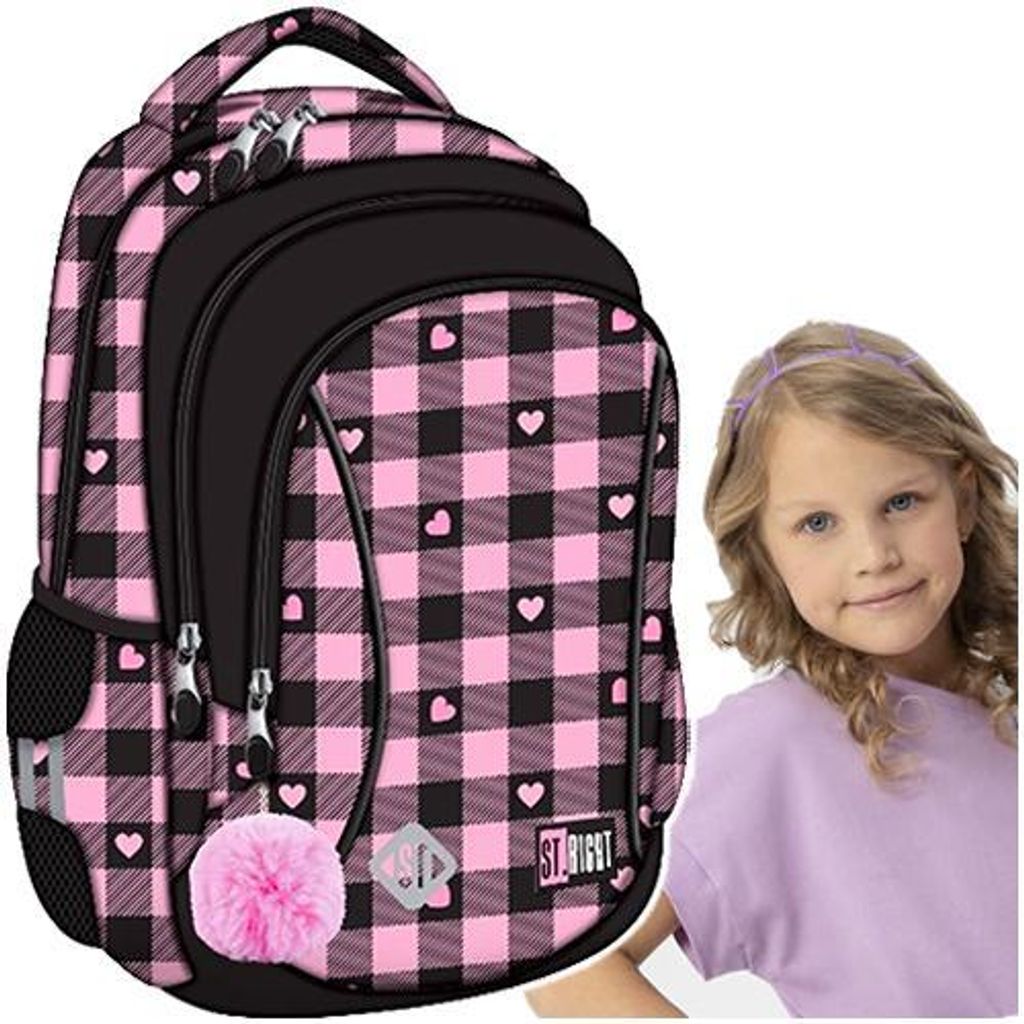 Plecak 3 komorowy BP26 Pink Checkered Zdjęcie produktu 