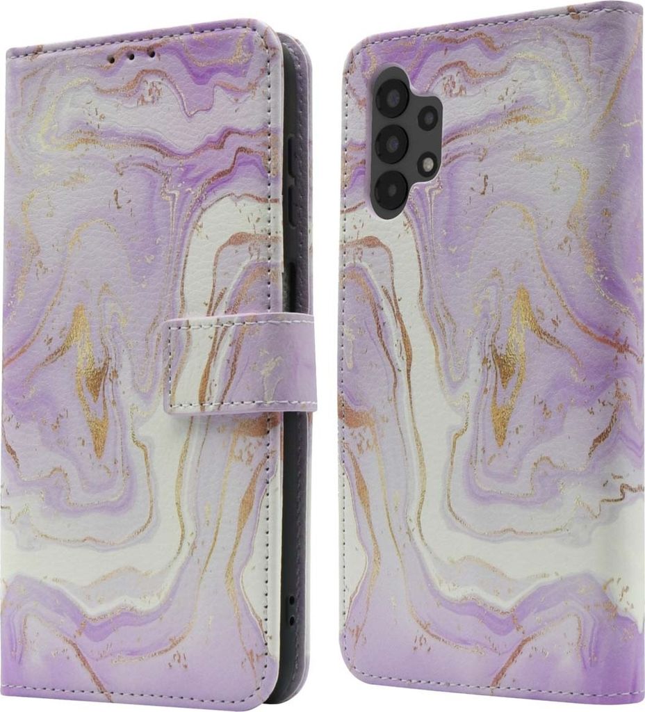 imoshion Design Klapphülle Samsung Galaxy A13 (4G) - Purple Marble