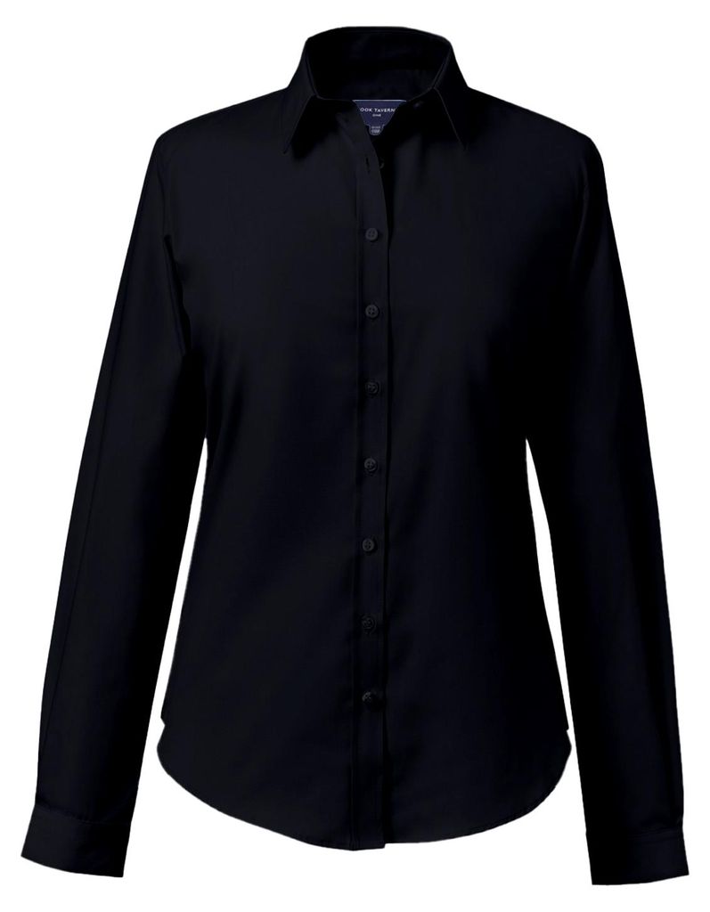 Brook Taverner - "Selene" Hemd für Damen Langärmlig LT4826 (42 DE) (Schwarz)