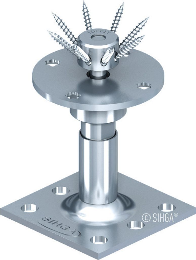 Herakulix® Stützenfuß XS QI 30 / 115 - 155 mm Produktbild 