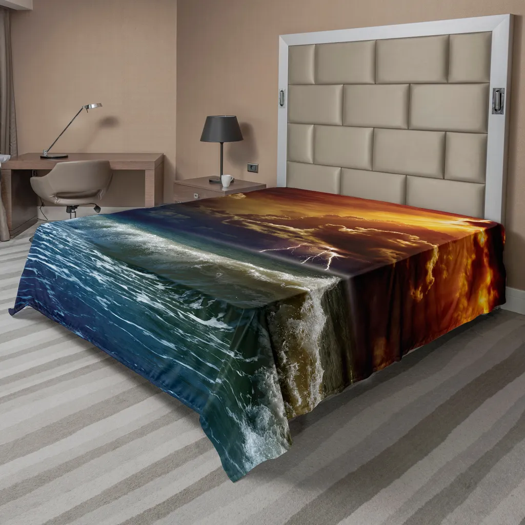 Lenzuolo Matrimoniale ABAKUHAUS Tempesta sul Mare - 266x260 cm