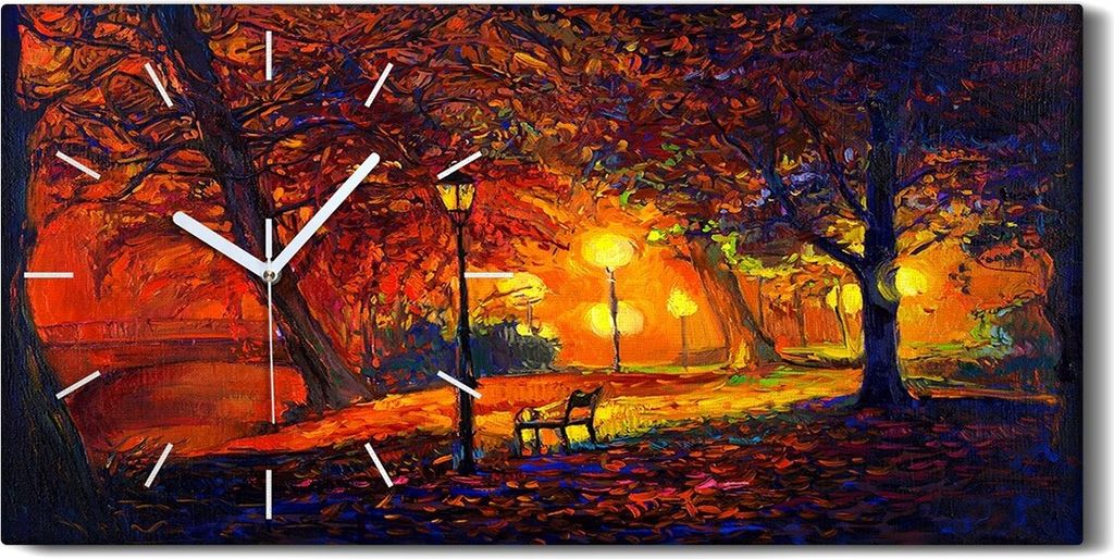 Wandbild Leinwand Bilder Wanduhr 60x30 Malen von Park Produktbild 