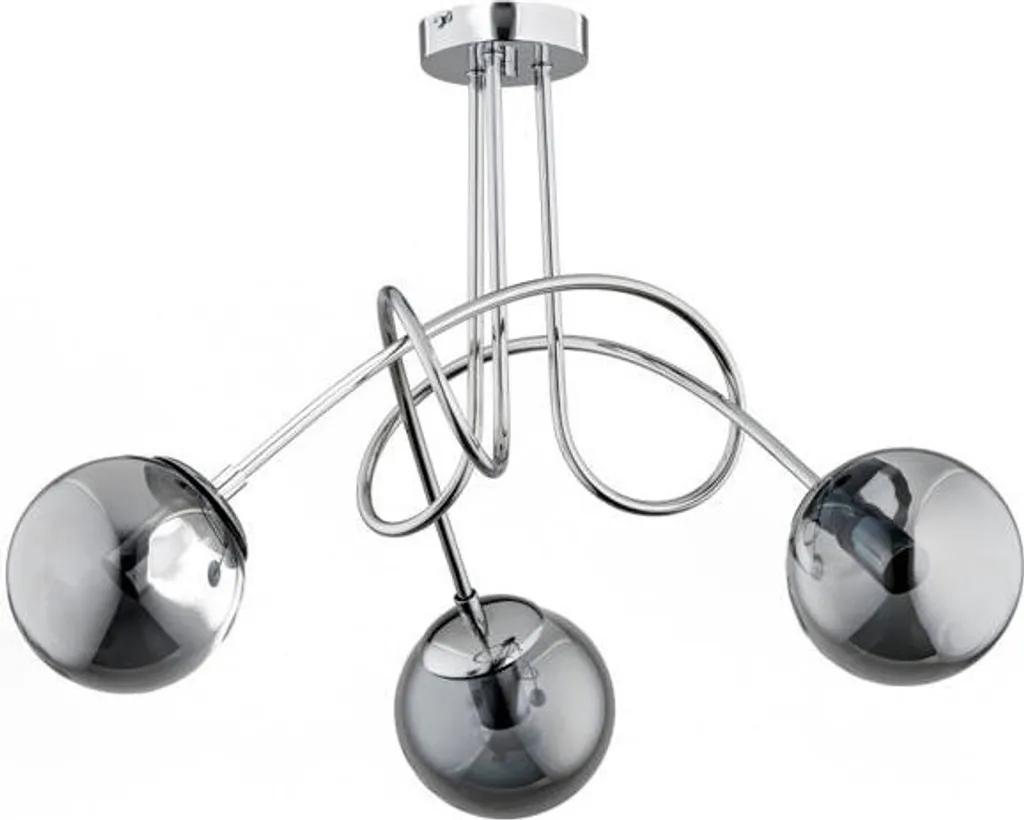Suspension salon TANGO chrome 3 feux - Luminaire pour salle à manger Alfa