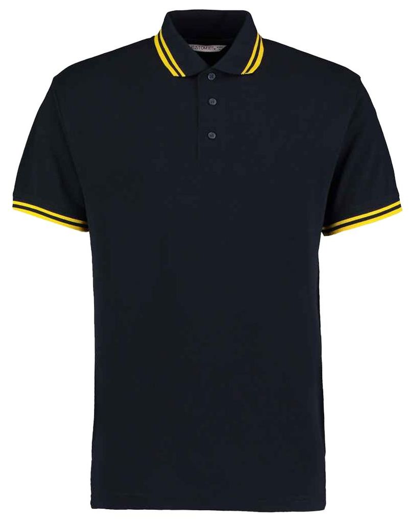 Kustom Kit - Poloshirt Superwäsche 60°C für Herren LT5245 (M) (Marineblau/Gelb)