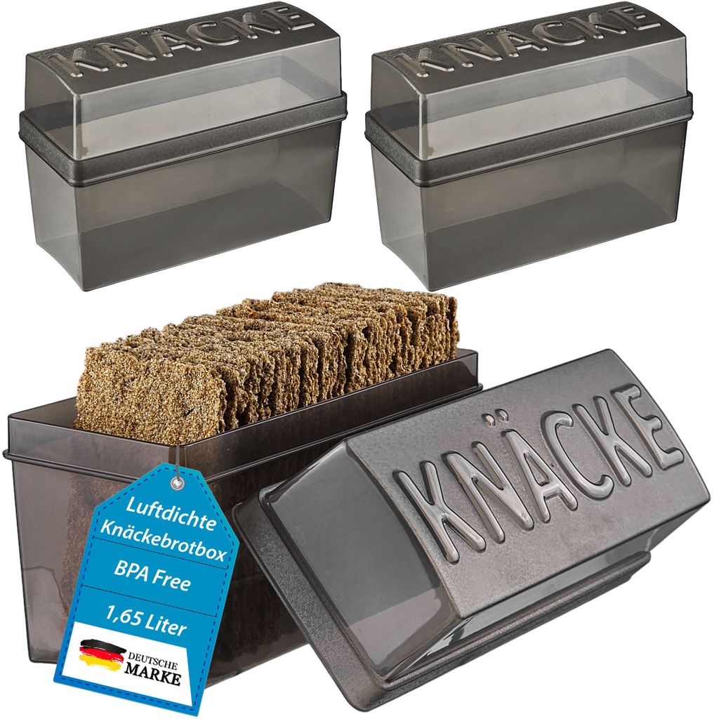 2 x Knäckebrot Dosen im Set Knäckebrotdose Knäckebrotbox Produktbild 