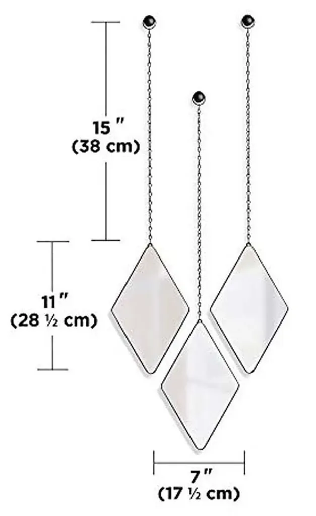 Umbra specchio da parete Dima 3, nero - 7
