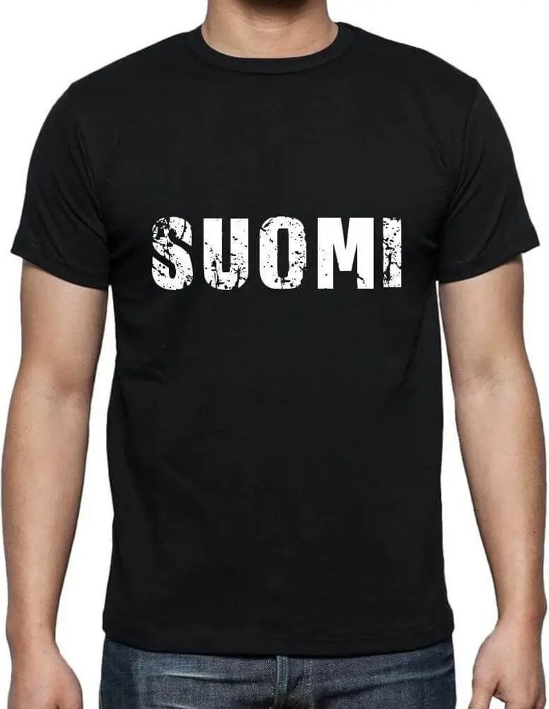 Herren Grafik T-Shirt Suomi Öko-Verantwortlich Vintage Jahrgang Kurzarm Lustige Druck Geburtstag Geschenk Mann