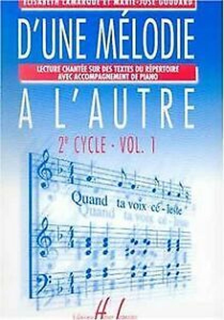 D'une mélodie à l'autre - 2 è cycle - Volume 1 vo... Book