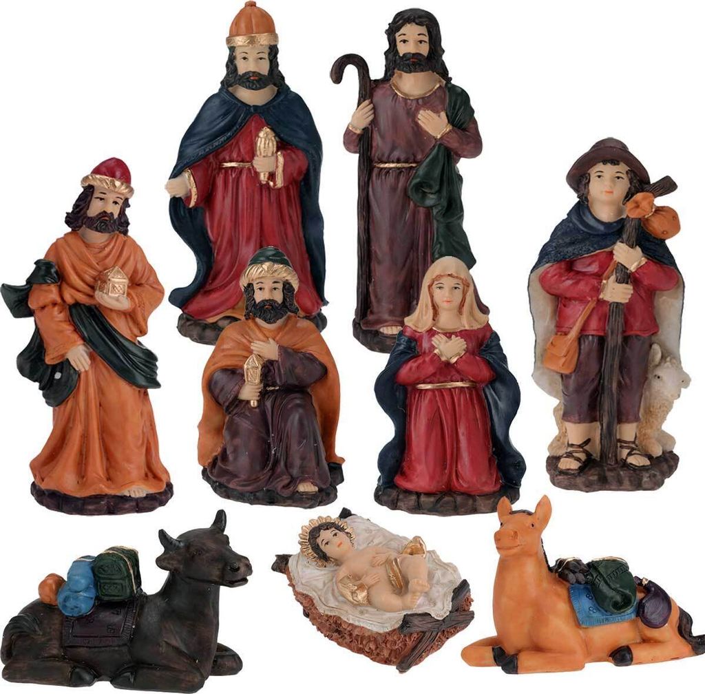 XL Krippenfiguren Set 9 Figuren 15cm groß / hoch Produktbild 2