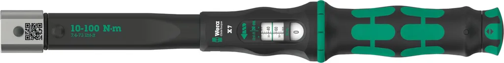 Wera Click-Torque X 7 : Clé dynamométrique réglable 10-100 Nm 14x18mm