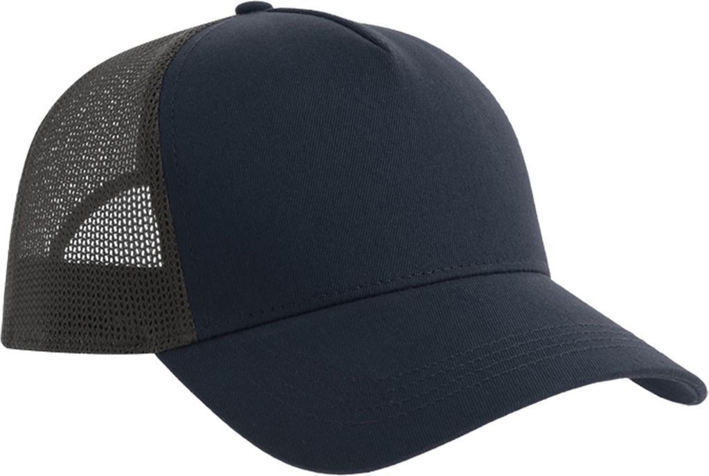 Atlantis - "Rapper" Trucker Cap Nachhaltig AB700 (Einheitsgröße) (Oliv/Schwarz)