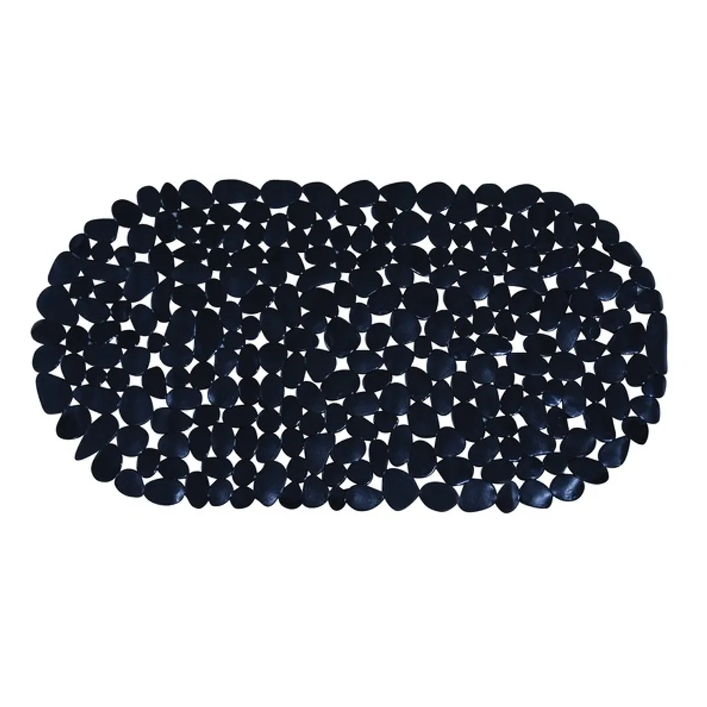 Tappetino Vasca Effetto Pietra MSV 39x99 cm Nero Antiscivolo Design
