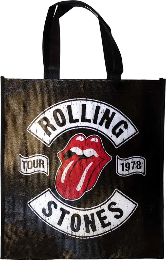 Borsa Rolling Stones RO11741 Tour 1978 - Shopper Nera Ufficiale