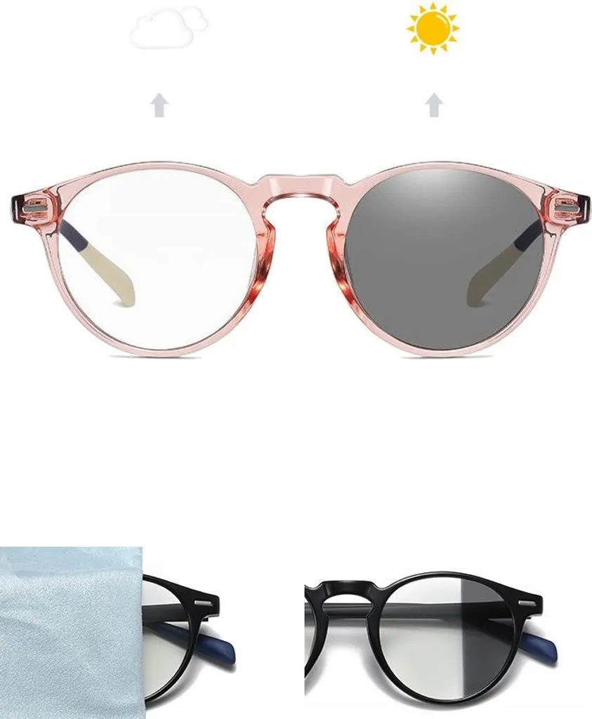 Lunettes de soleil rectangulaires Sunoptic SK5C noires pour enfants