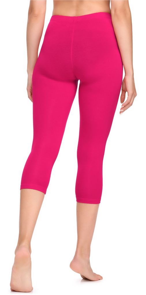 Leggings Donna 3/4 In Viscosa - Vita Alta Morbidi E Elastici Per Yoga E Casual