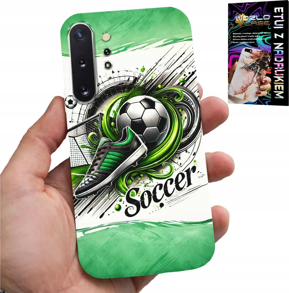 Custodia Per Samsung Note 10 Plus - Calcio, Custodia Per Pallone Da Calcio + Pellicola