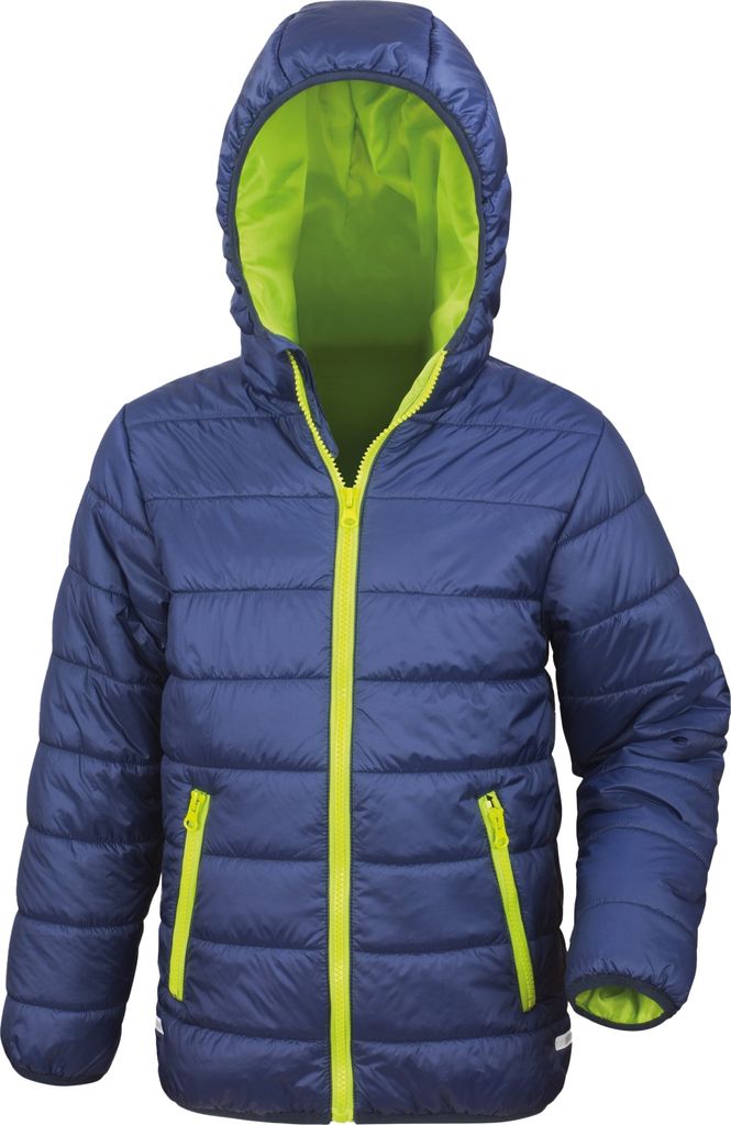 Result Core Kinder Junior Stepp-Jacke RW5242 (XL) (Marineblau/Lime)