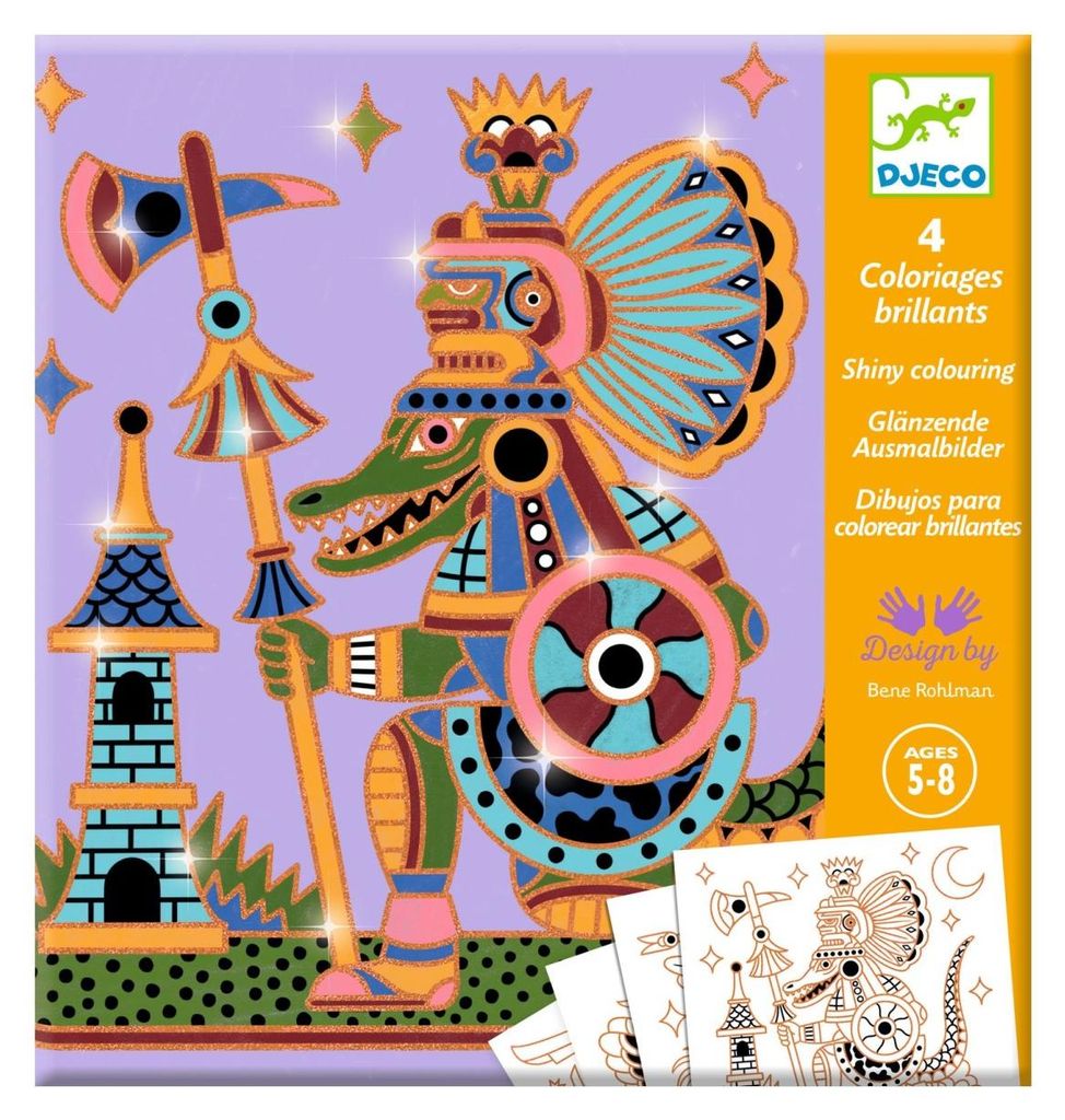 Kreatives Malbuch Kriegerische Tiere, Djeco