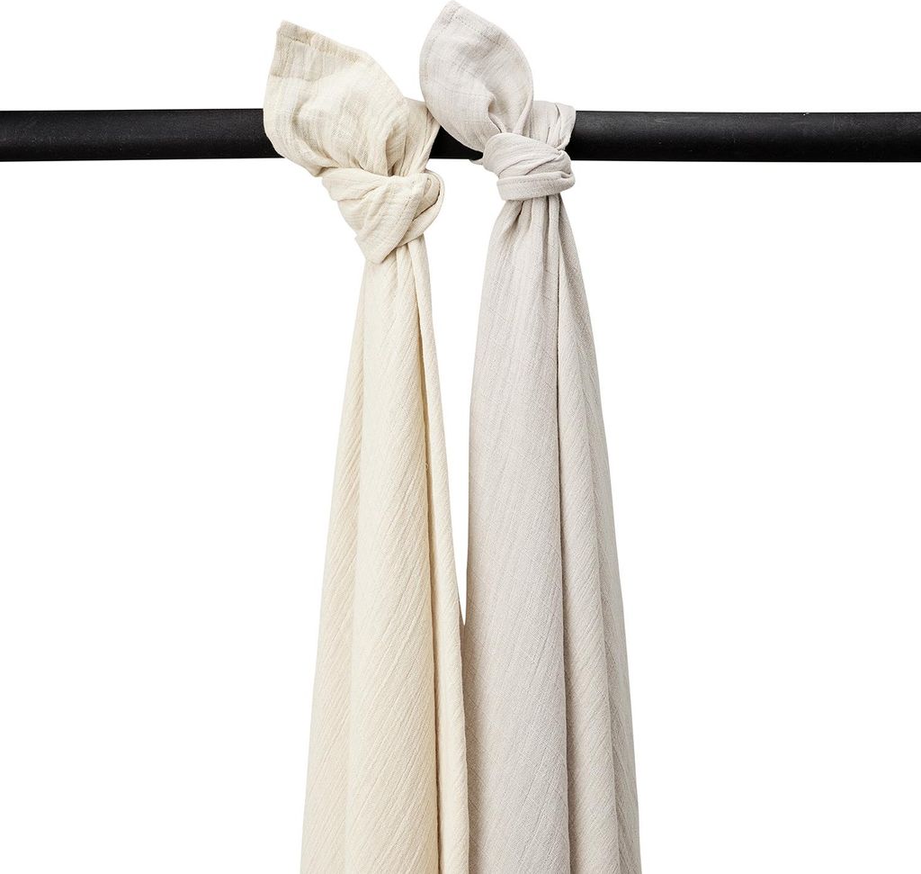 Meyco Baby Uni Pucktuch - 2 Stück - Soft Sand / Greige | Baby Handtuch