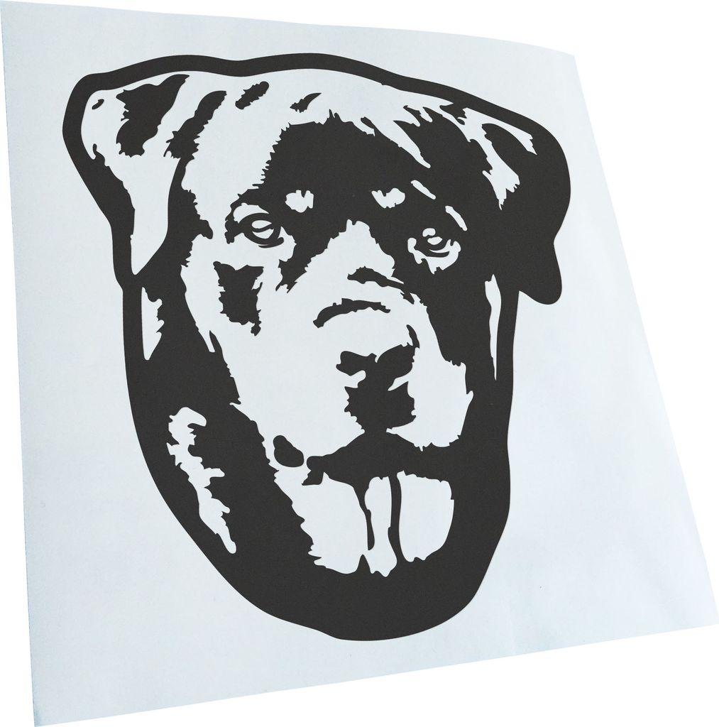 Kiwistar - Autoaufkleber - Rottweiler Hund - Dunkelgrau - 40x36cm - Aufkleber für Auto, Laptop, Fahrrad, LKW, Motorrad mehrfarbig JDM Decal Racing