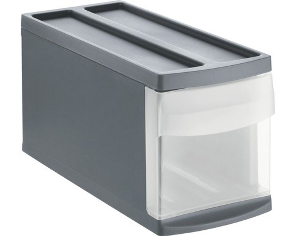 Rotho Schubladenbox Mono Systemix Slim 1 Schub anthrazit Produktbild 