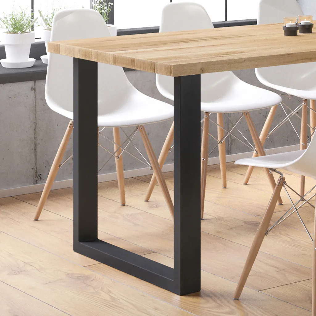 Vicco Gambe Tavolo 70x72 Nero - L'Affare per il Tuo Tavolo DIY
