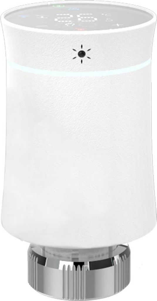 AIORBER ZigBee Smart Thermostat Heizkörperventil mit App Steuerung, Zeitplan, Sprachsteuerung, energiesparend, Fernbedienung, Weiß