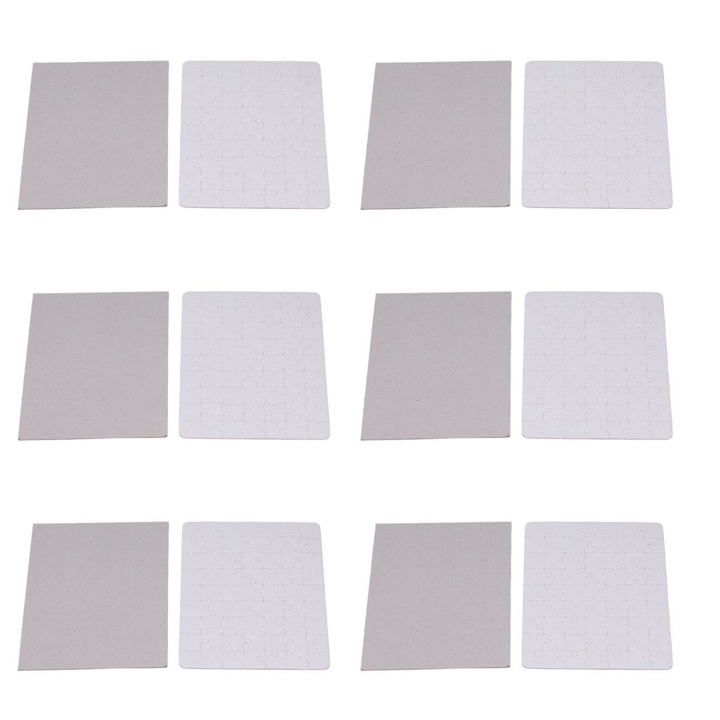 6 Set Blank Puzzles 63 stücke 13x18cm Weiß Montage DIY Sublimation Blanks Puzzles für Leben Foto