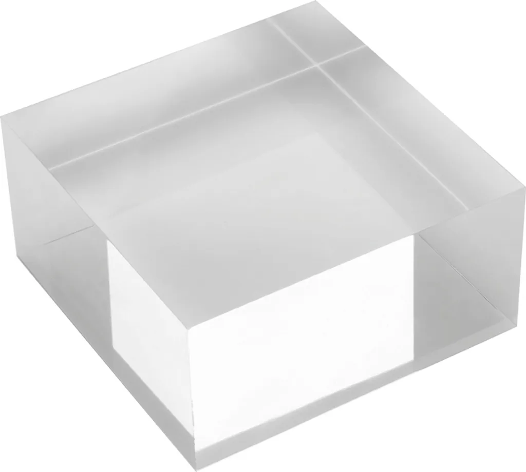 Rehausseur de Produit Anti-Rayures en Acrylique - Socle Stable 75x75x40 mm