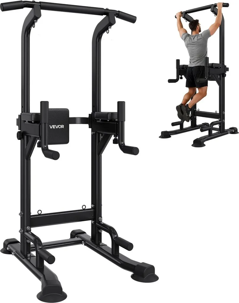 Station de musculation multifonction Power Tower réglable sur 12 niveaux