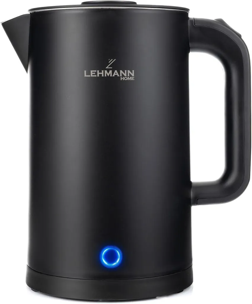 Bollitore Elettrico LEHMANN 1,7L Acciaio Inox - 2200W Doppia Parete