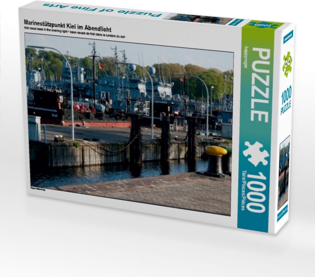 Calvendo Marinestützpunkt Kiel im Abendlicht 1000 Teile Puzzle quer 640x480mm, CALVENDO; 7378198