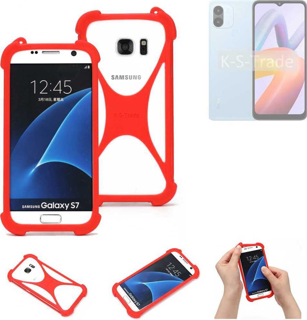 K-S-Trade Handy-Hülle kompatibel mit Xiaomi Redmi A2+ Schutz-Hülle Bumper Silikon Schutz Hülle Cover Case Silikoncase Silikonbumper TPU Softcase