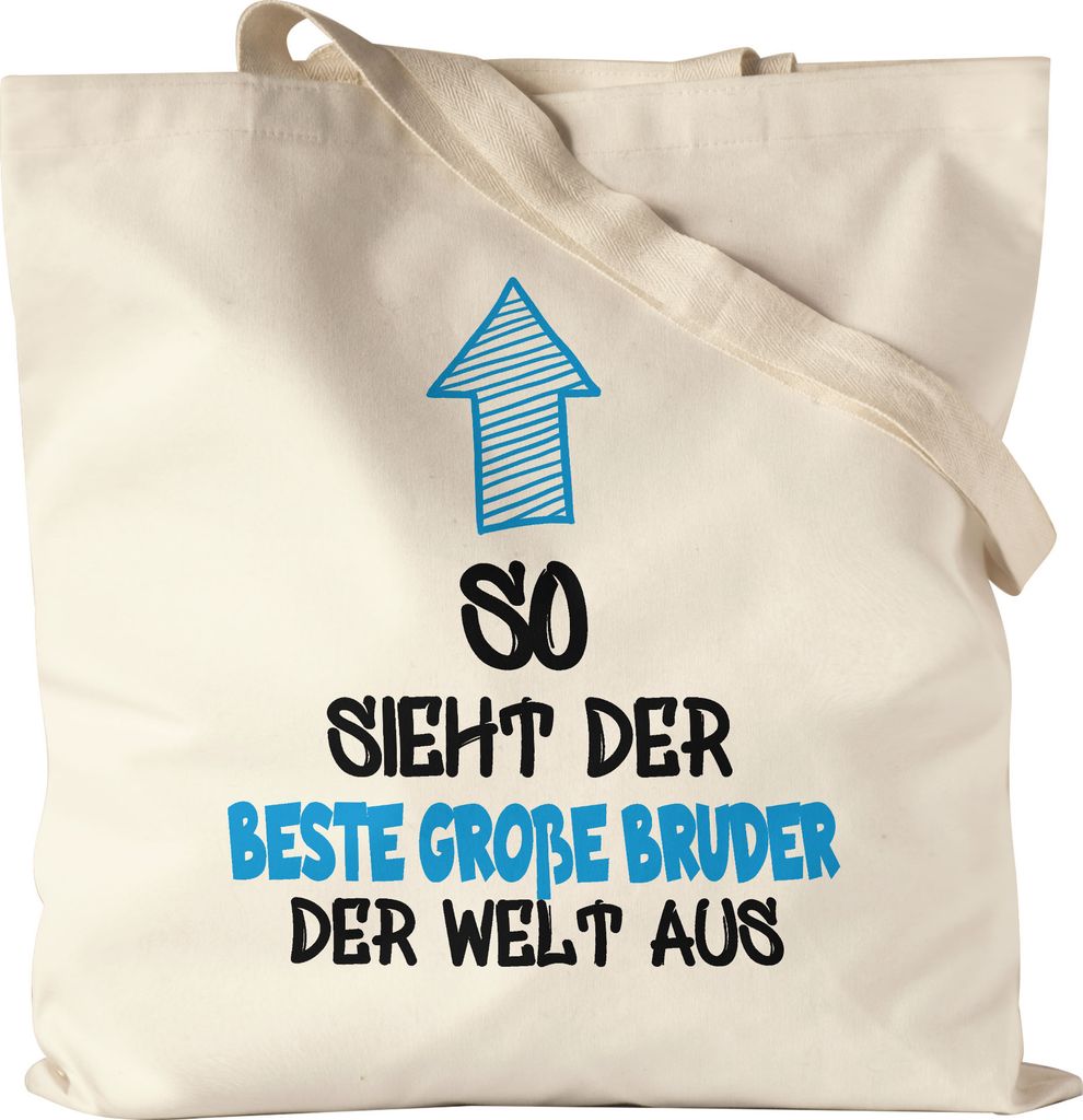 So sieht der beste Große Bruder der Welt aus Beutel Geschenk Geburt Ankündigung Baby Jutebeutel Stoffbeutel Canvas