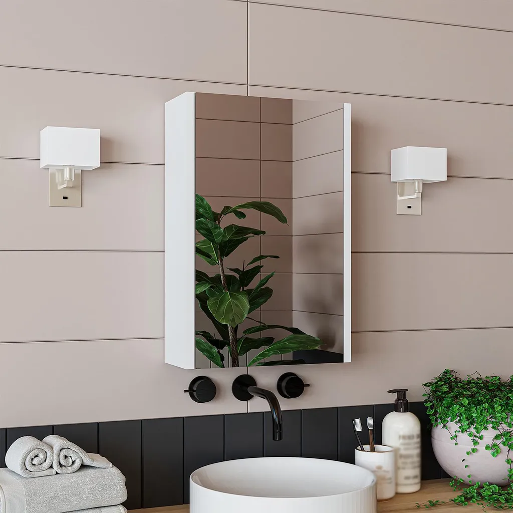 Meuble de salle de bain Roomart MINI-50 blanc - Armoire toilette 60x16cm