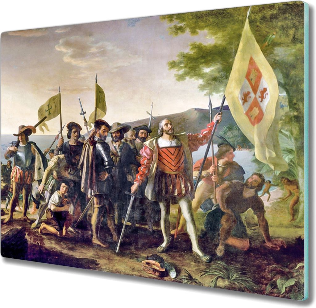 Coloray Küchenbrett Kochplattenabdeckung Hackbrett Schneidebrett Herdabdeckplatte 60x52 cm - Columbus Strand