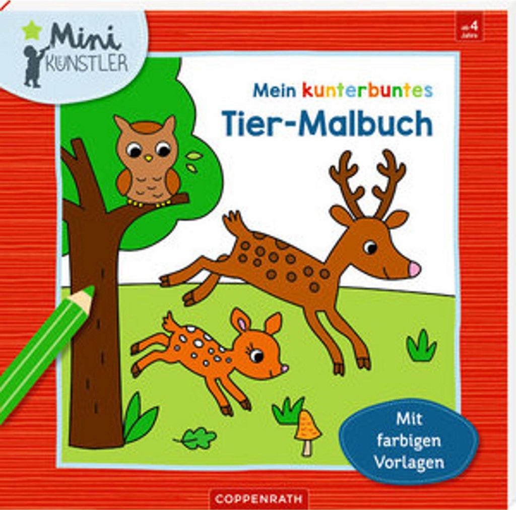 Coppenrath Verlag GmbH & Co.KG Mein kunterbuntes Tier-Malbuch (Mini-Künstler) 3