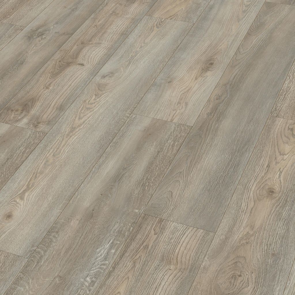 Meister | 2,265 m² | Grau 8mm Designboden Landhausdiele Wildeiche, Wasserfester PVC freier Bodenbelag, Puretec Oberflaeche, Maxiclic Klicksystem, ...