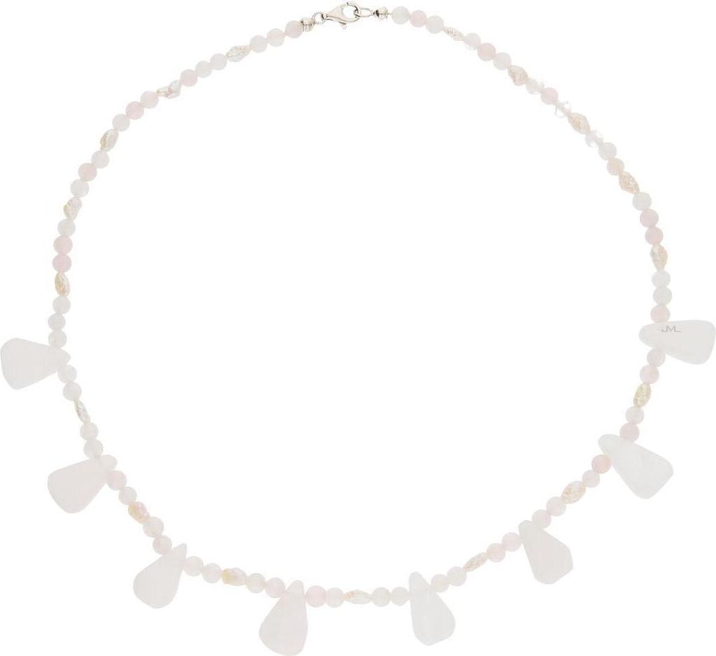 JuwelmaLux Kette 925 Silber Rosenquarz, Süßwasserzuchtperlen JL30-05-4498 40 cm