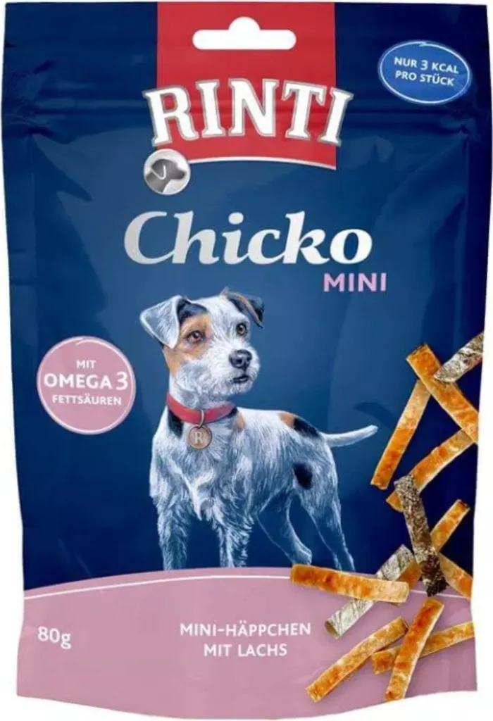 Rinti Chicko Mini au Saumon 80g x12 - Friandises Premium pour Chien