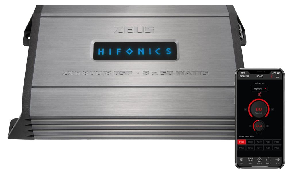Hifonics ZEUS ZXR800/8DSP | 10-Kanal DSP mit 8-Kanal Verstärker