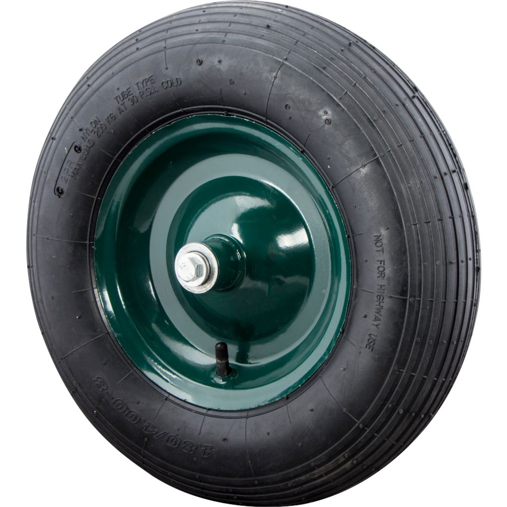 Gardamo Ersatzrad für Fort Schubkarre grün, Luftreifen 400 x 100 mm