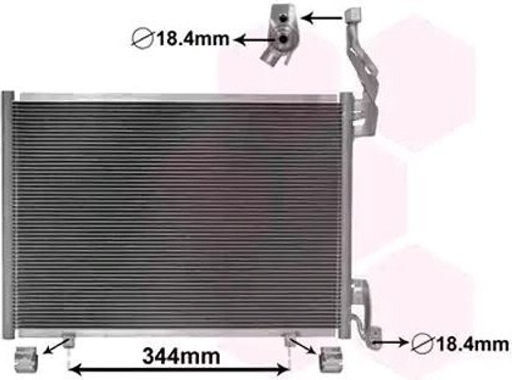 VAN WEZEL 18015702 - OE 1818911 Klimakondensator für B-Max, Fiesta VI, Tourneo Connect, Transit Courier
