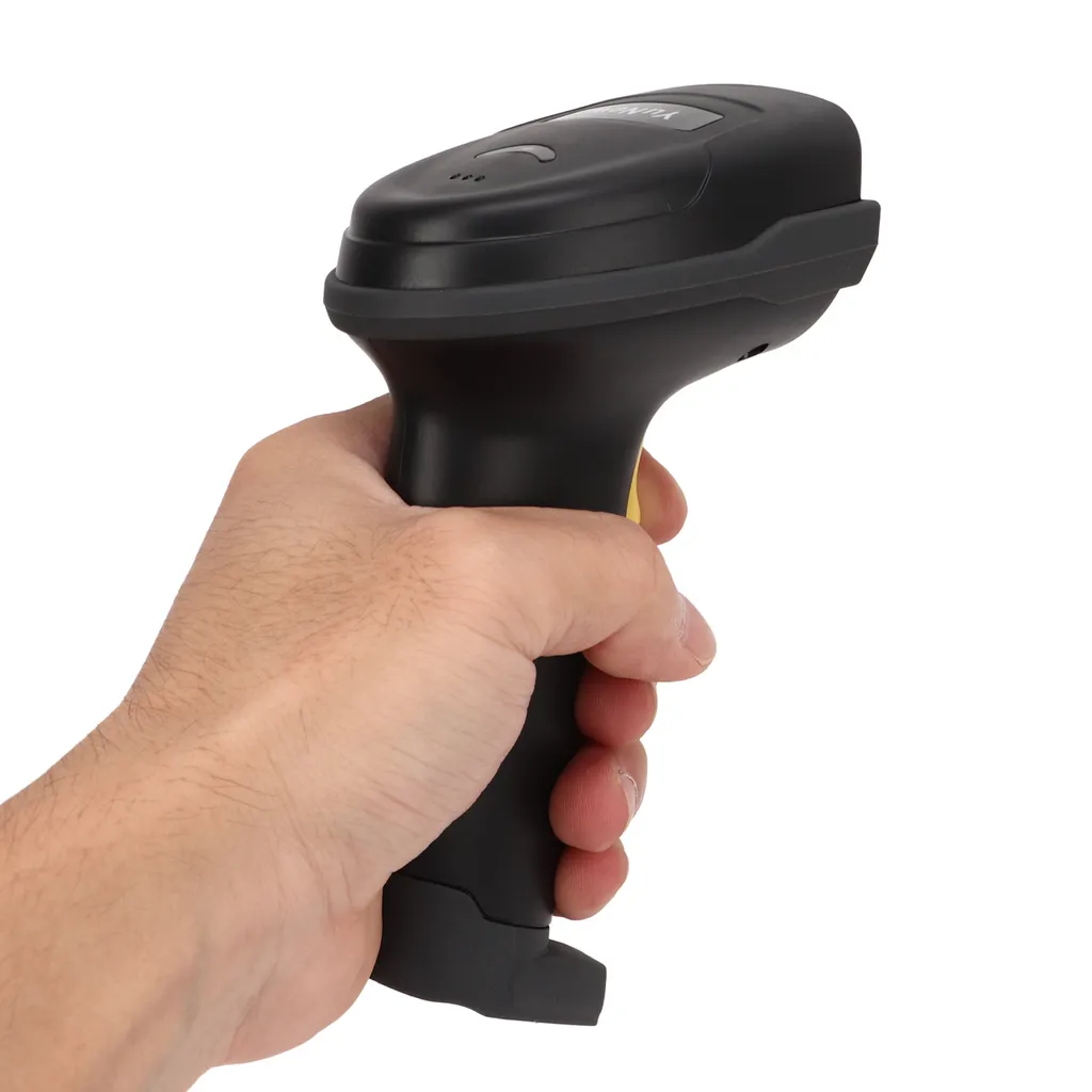 Scanner de code barre 1D laser sans fil avec socle de recharge intelligent
