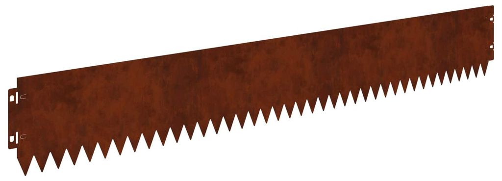 vidaXL Raseneinfassung 30 pcs 103 x 15 cm Stahl Rostig