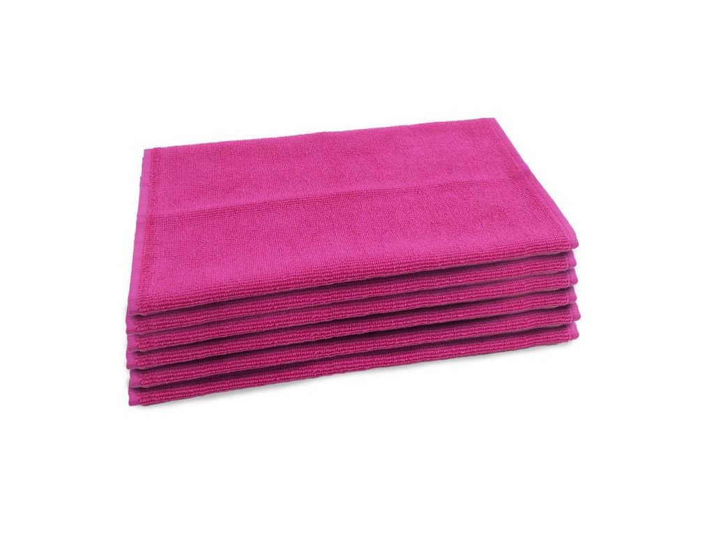 Gästehandtücher pink Set 6 Stück 30x50 cm 100% Baumwolle