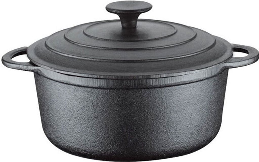 Kinghoff Gusseisen Topf KH-2254 24cm 4L Schwarz Produktbild 