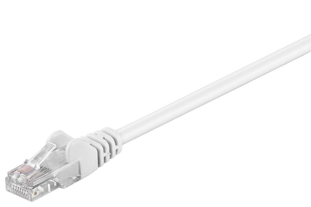 CAT 5e Patchkabel, U/UTP, weiß Kupferkaschierter Produktbild 