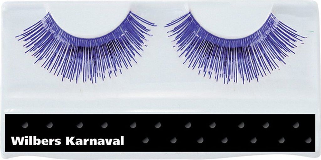 Künstliche Lametta Wimpern blau - für Fasching