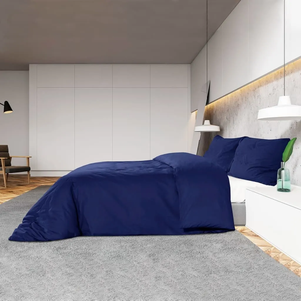 Set Copripiumino vidaXL 220x240 Cotone Blu Navy - Eleganza Minimal - 4
